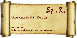 Szekszárdi Kevin névjegykártya