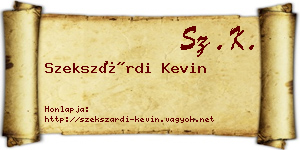 Szekszárdi Kevin névjegykártya